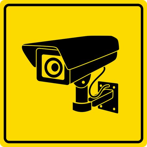 Funny Road Signs, Graphisches Design, Camera Logo, Cctv Camera, Room Posters, Mellow Yellow, Security Camera, Graphic Poster, Jakarta