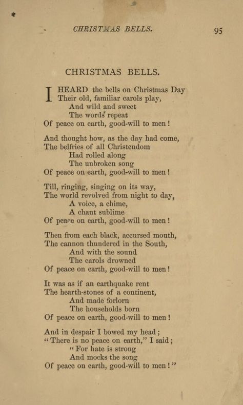 Christmas Hymns Quotes, I Heard The Bells On Christmas Day, Christmas Hymns Lyrics, Christmas Readings, Hymn Quotes, Christmas Poetry, English Poem, The Christmas Carol, Victorian Christmas Decorations