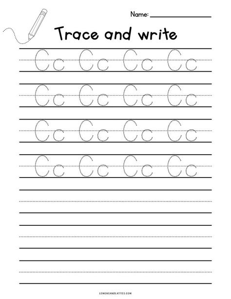 This learning worksheet is all about the letter C. Practice tracing and writing uppercase and lowercase C. Letter C Activities For Preschool, C Worksheet, Letter C Worksheets, Pre K Ideas, Writing Practice Sheets, Practice Tracing, Fall Classroom Decorations, Christmas Preschool, Fall Classroom