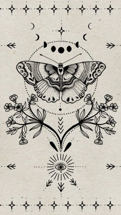 Wrist Tattoo Ideas, Moth Art, Moth Tattoo, Witchy Wallpaper, Card Tattoo, Lit Wallpaper, Wrist Tattoo, Tattoo Flash Art, Tarot Art