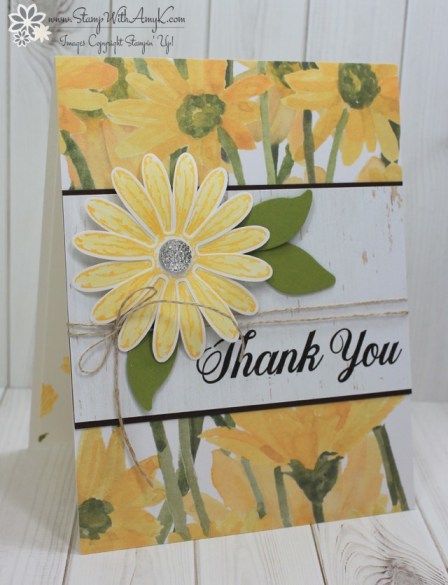 Stampin Up Daisy Delight, Daisy Delight Stampin' Up, Daisy Cards, Stamping Cards, Homemade Greeting Cards, Thanks Card, Stamping Up Cards, Punch Cards, Get Well Cards