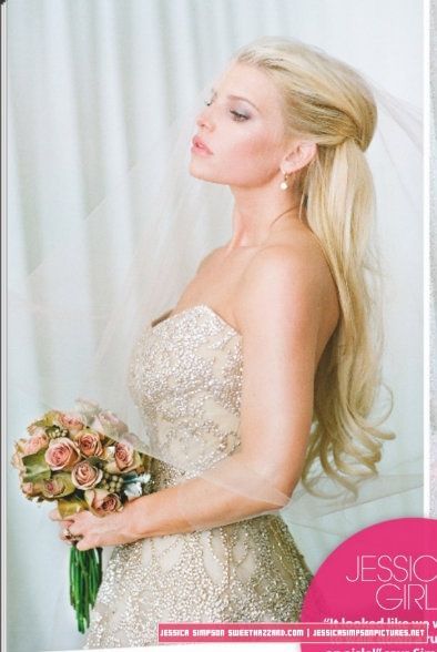 Jessica Simpson wedding photo Jessica Simpson Wedding Dress, Simpsons Wedding, Jessica Simpson Daisy Duke, Jessica Simpson Wedding, Jessica Simpson Hair Extensions, Simpson Pictures, Jessica Simpson Hair, Patrick Demarchelier, Jessica Simpson Heels