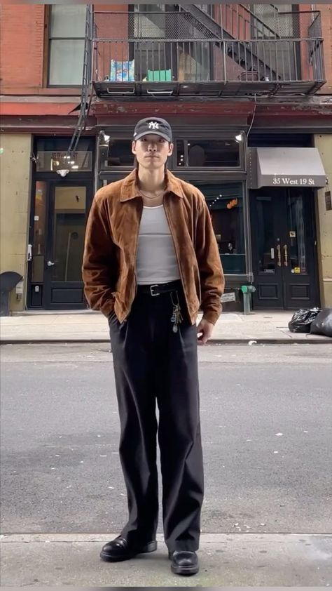 Nyc Going Out Outfit Night, Cowboy Fits, Americana Fashion Men, Taipei Travel, Japanese Mens Fashion, Guy Outfits, Male Outfits, New York Outfit, Fits Ideas