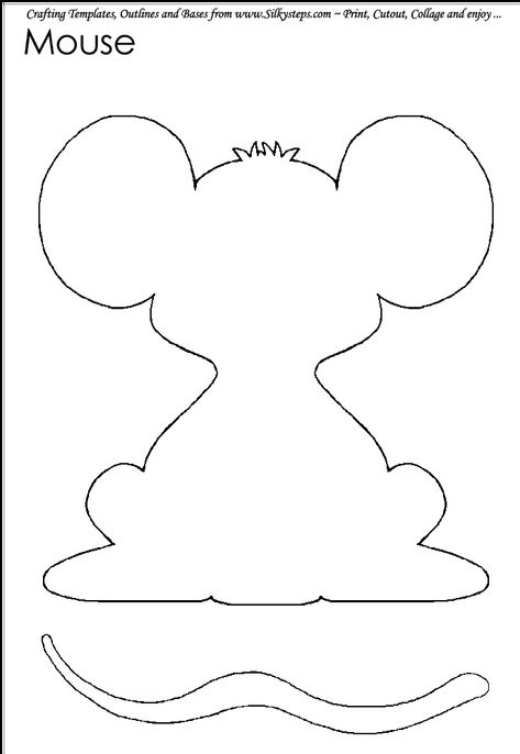 ratón. molde Christmas Mice Crafts, Mouse Paint Activities, Preschool Mouse, Mouse Template, Paint Template, Mouse Outline, Mouse And The Motorcycle, Mouse Paint, Outline Template