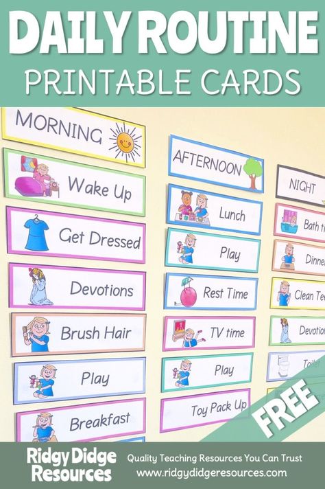 Daily Routine Printable, Daily Routine Chart For Kids, Daily Routine Kids, Reward System For Kids, Daily Routine Activities, Kids Routine, Toddler Routine, Daily Routine Chart, Daily Routine Schedule