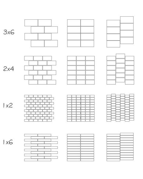 Different Tile Patterns, Tile Layout Patterns, Subway Tile Patterns, Artisan Tile, Patterned Bathroom Tiles, Subway Tiles Bathroom, Tile Design Pattern, Tile Layout, Kitchen Design Color