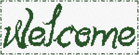 a few more Welcomes under misc. Cross Stitch Welcome, Printable Chart, Cross Stitch Alphabet, Cross Stitches, Diy Cross Stitch, Chart Design, Online Pattern, Cross Stitch Patterns Free, Embroidery Kit