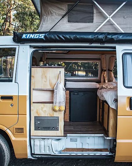 SAMSON | Venturedcampers Toyota Hiace Van Conversion, Reno Caravan, Toyota Hiace Campervan Interior, Hiace Van Conversion, Caravelle Conversion, Van Fitout, Campervan Curtains, Hiace Campervan, Van Curtains