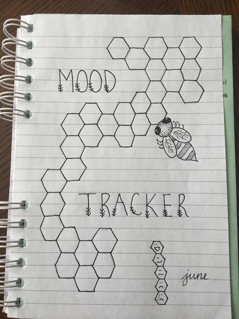 November Bullet Journal Mood Tracker, Bee Hexagon, June Bullet Journal, Diario Bullet, November Bullet Journal, Bullet Journal Mood Tracker, Journal Mood Tracker, Wallpaper Iphone Tumblr, Bullet Journel