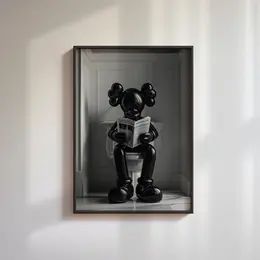 Black Kaws Figure Sitting On The Toilet Reading A Newspaper Poster No Frame , Kaws Poster Print, Hypebeast Figure Poster, Printable KAWS Poster, Kaws Picture Black Kaws, Kaws Poster, Reading A Newspaper, Figure Sitting, Newspaper Poster, Poster Printable, Newspaper, Poster Print, Poster Prints