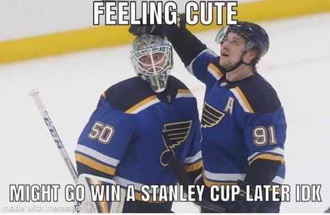 Stl Blues, Hockey Goal, St Louis Blues Hockey, Blues Hockey, Boys Hockey, Hockey Memes, Bleed Blue, Hockey Humor, Hockey Boys