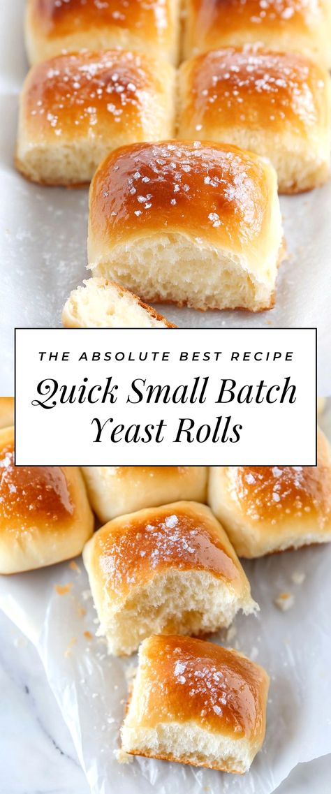 Image for Quick Small Batch Yeast Rolls Mini Yeast Rolls, Small Batch Bread Rolls, Small Batch Yeast Dinner Rolls, Small Batch Yeast Rolls, Small Batch Rolls, Small Batch Dinner Rolls, Quick Dinner Rolls, No Yeast Dinner Rolls, Parker House Rolls