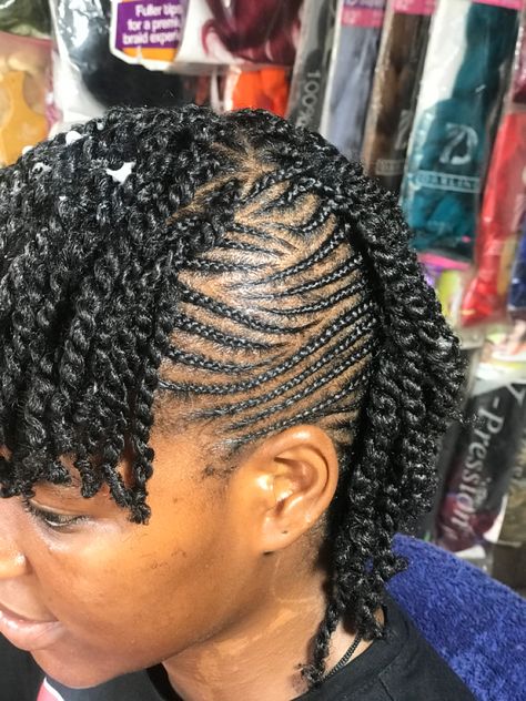 Side weave and twist Braids 2024, Natural Twist, Natural Twists, African Braids Hairstyles, African Braids, Braids Hairstyles, Girl Hair, Black Girls Hairstyles, Girl Hairstyles