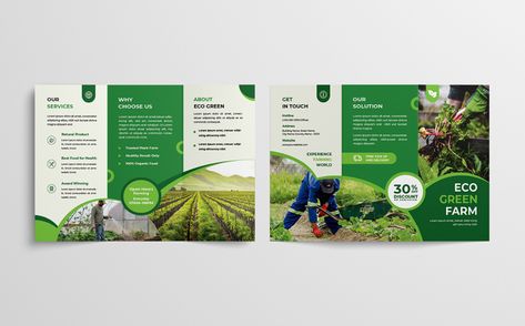 Farm Brochure Design, Agriculture Brochure Design, Farm Brochure, Agriculture Brochure, Diy Brochures, Plant Presentation, Eco Farm, Business Card Design Minimal, Trifold Brochure Design