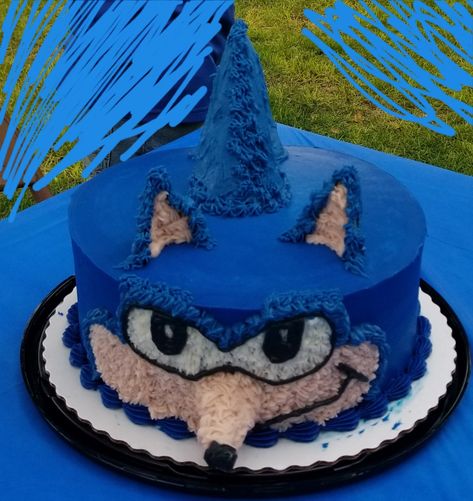 Shadow The Hedgehog Cake, Sonic The Hedgehog Birthday Party Cake, Hedgehog Cake Ideas, Birthday Cake Sonic, Sonic Happy Birthday, Super Sonic Cake, Sonic Cakes, Super Sonic The Hedgehog, Sonic The Hedgehog Birthday Party