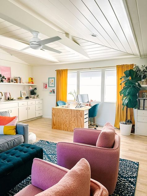 Creating a Kids' Hangout Room and Guest Space » Lovely Indeed Teen Girl Hangout Room, Girl Hangout Room, Kids Hangout Room Ideas, Teen Lounge Room Ideas, Teen Hangout Space, Kid Living Room, Princess Playroom, Mainstays Furniture, Kids Hangout Room