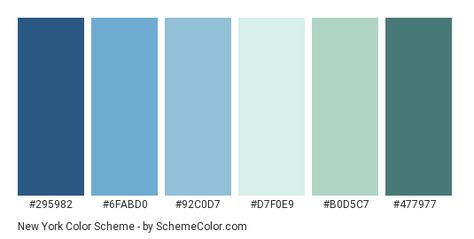 New York Color Scheme » Blue » SchemeColor.com Blue Color Pallete Hex Code, Blue Pallets Color, Light Blue Green Color Palette, Blue Green Pallete Color, Sea Blue And Green Color Palette, Teal And Blue Color Palette, Blue And Green Color Pallete, Colour Palette Blue Green, Light Blue Pallete