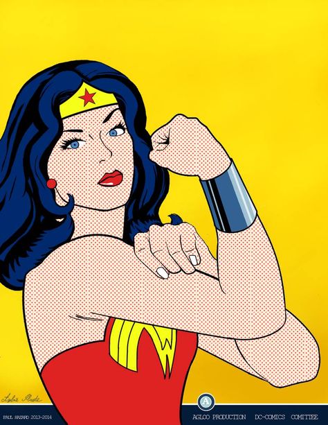 We can do it (Wonder Woman) by Agloo on DeviantArt Wonder Woman Fan Art, Wonder Woman Tattoo, Wonder Woman Quotes, Woman Artist, Wonder Woman Art, Pop Art Drawing, Pop Art Girl, Pop Art Comic, Wonder Women