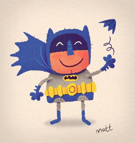 Kids Barn, Batman Illustration, The Bat Man, Characters Design, Cartoon Sketches, Batman Art, Geek Culture, Illustration Artwork, Children's Book Illustration