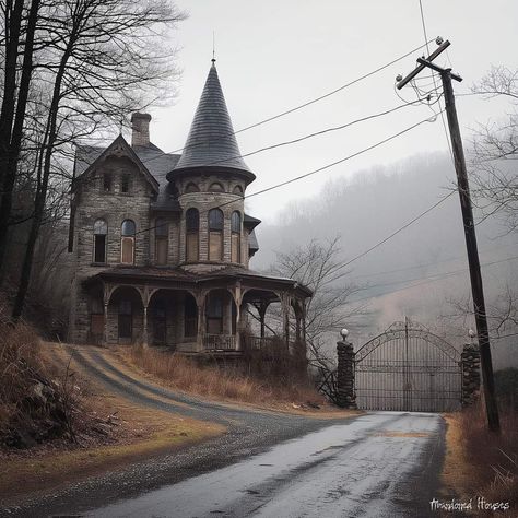 Gothic Cottage, Old Victorian Homes, Old Abandoned Buildings, Creepy Houses, Old Abandoned Houses, Old Mansions, Spooky House, Victorian Mansions, Abandoned House