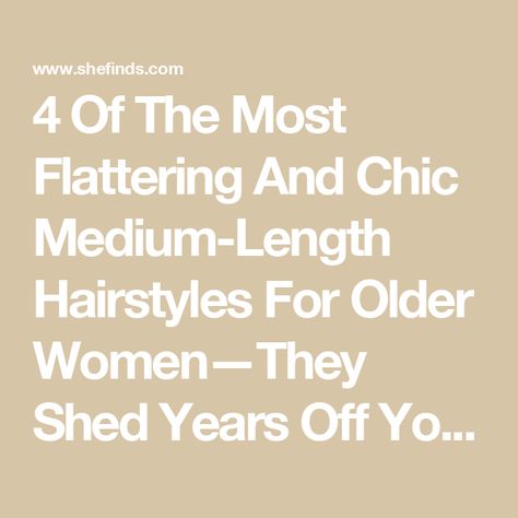 4 Of The Most Flattering And Chic Medium-Length Hairstyles For Older Women—They Shed Years Off Your Look 60 Year Old Hairstyles, Mid Length Hairstyles, Haircut And Style, Trim Bangs, Heavy Bangs, Hype Hair, 60 Year Old Woman, Hairstyles For Older Women, Second Day Hairstyles