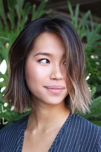 Brilliant Ideas to Wear Cute Short Hair ★ See more: http://lovehairstyles.com/wear-cute-short-hair/ Short Hairstyle Women Thick Hair Straight, Short Hair Color Ideas Straight, Short Hair Thick Straight, Short Hair Highlights Asian, Short Bob With Balayage, Asian Balyage Short Hair, Balayage Hair For Short Hair, Baylage Brunette Short, Asian Short Hair Straight