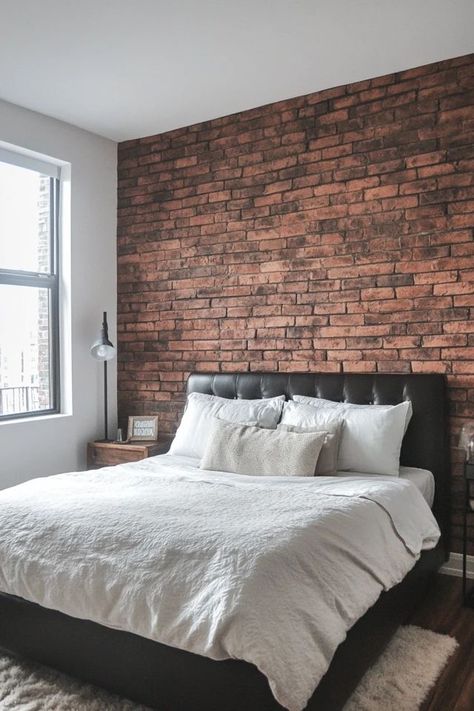 "Transform your space with a stunning DIY Faux Brick Wall! 🧱🎨 #DIYHomeDecor #FauxBrickWall #RoomMakeover" Fake Brick Wall, Diy Faux Brick Wall, Brick Bedroom, Fake Brick, Faux Brick Wall, Brick Accent Wall, Faux Brick Panels, Clean Workspace, Masonry Work