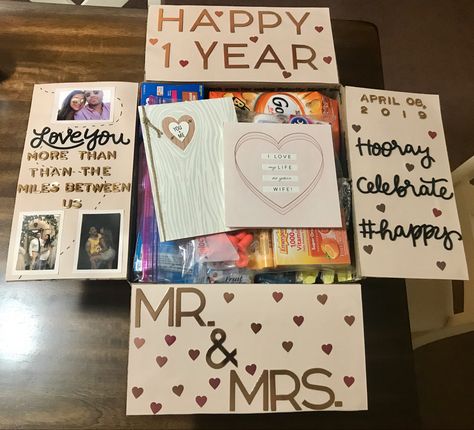 Anniversary Care Package Ideas, Deployment Anniversary Care Package, Anniversary Deployment Packages, Valentines Deployment Care Package, Christmas Deployment Care Packages, Husband Deployment, Deployed Boyfriend, Navy Care Package, Scrapbook Doodles