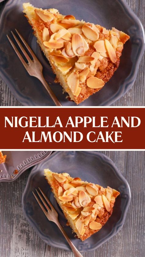 Nigella Apple and Almond Cake Ground Almonds Recipes, Eating Apple Recipes, Apple Almond Cake, Allotment Recipes, Apple And Almond Cake, Nigella Lawson Recipes, Autumn Dessert, Apple Cakes, Almond Cake Recipe