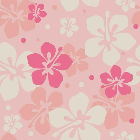 floral tropical hawaiian seamless pattern background with abstract hibiscus flower. AAPi background, modern creative print. Pink cute summer vacation wallpaper Pink Tropical Aesthetic, Summer Vacation Wallpaper, Abstract Hibiscus, Hawaiian Background, Vacation Wallpaper, Cute Pink Background, Oc Stuff, Logo Banners, Hibiscus Flower