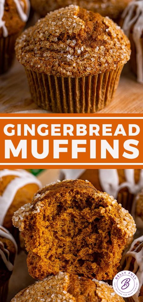 Gingerbread Muffins Recipe, Christmas Muffins, Christmas Recipes For Kids, Gingerbread Muffins, Easy Gingerbread, Christmas Recipes Appetizers, Christmas Morning Breakfast, Brunch Recipe, Homemade Muffins