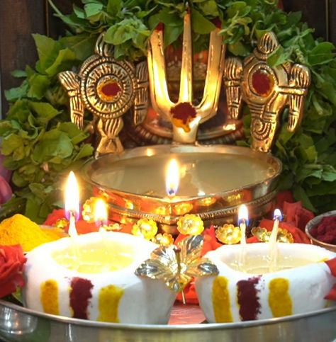 Perumal Pooja Decoration, Sathyanarayana Pooja Decoration At Home, Lord Venkateswara Images Full Hd Wallpaper, Flower Petal Art, Pooja Decoration, Diya Lamp, Antique Wall Decor, Temple Decor, Ganesh Wallpaper