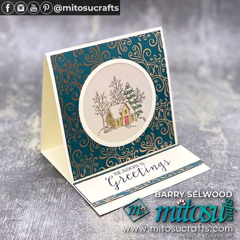 Still Scenes Video Replay of Youtube Livestream - Mitosu Crafts Mitosu Crafts, Chrismas Cards, Stamped Christmas Cards, Team Inspiration, Cabin Christmas, Fun Folds, Stampin Up Christmas Cards, Easel Cards, Stampin Up Christmas