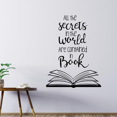 Vinyl Wall Decal Reading Room Books Shop Quote Library Stickers Mural Large Decor (g1318) Black Library Stickers, Vinyl Wall Quotes, Shopping Quotes, Books Shop, Room Book, Large Decor, Reading Room, Black Wall, Wall Treatments