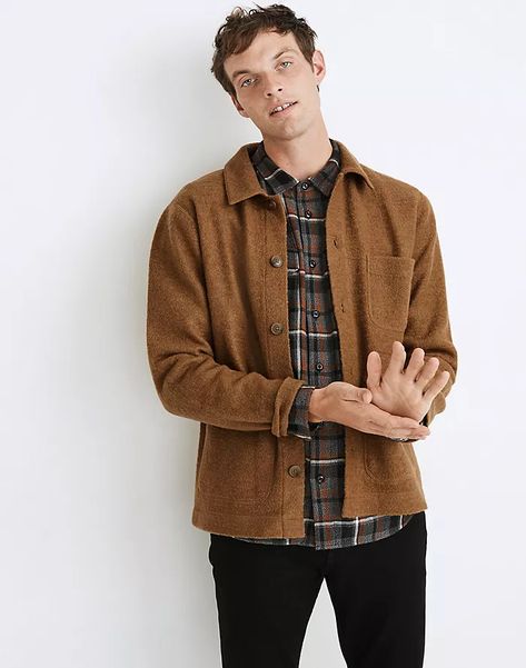 Madewell Mens, Nyc Wardrobe, Mens Jackets Fall, Work Wear Outfits, Dad Fashion, Leather Jacket Style, Vintage Mens Fashion, Mens Workwear, Chore Coat