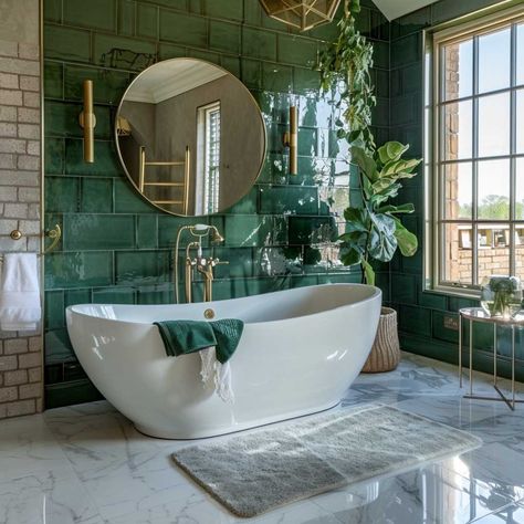 7+ Gorgeous Green Bathroom Tile Inspiration Tips • 333+ Art Images