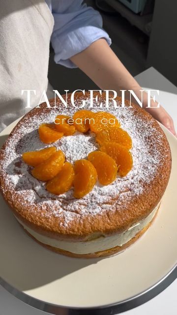 Vy Khue on Instagram: "Tangerine cream cake - each layer of cake is soft and moist, with a slightly sour taste from tangerines and a smooth layer of tangerine-scented cream that will make it hard for you to refuse. To get a cake with such a sour taste, you need 1 to have a delicious cream that balances the acidity of tangerines, and 2 to choose a type of tangerine with moderate acidity. You know, I like a cake that's soft and moist, but the icing should be smooth and feel light when you take the Tangerine Cream Cake, Tangerine Ice Cream, Tangerine Cake, Tangerine Juice, Cake Structure, Delicious Cream, Sour Taste, Cream Cake, Powdered Sugar