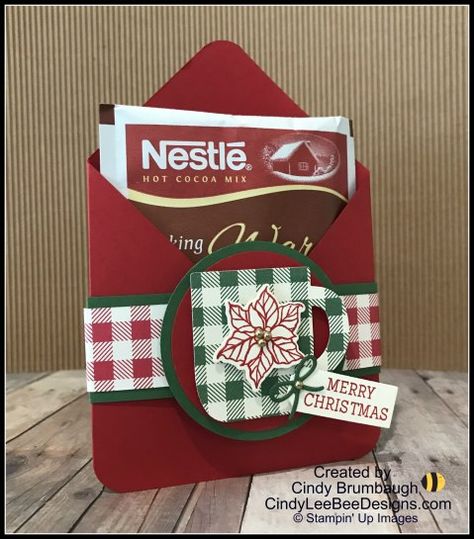 Hot Chocolate Card, Christmas Hot Cocoa, Christmas Treats Holders, Hot Cocoa Gift, Christmas Treats Boxes, Cocoa Gift, Bee Designs, Christmas Craft Fair, Christmas Hot Chocolate