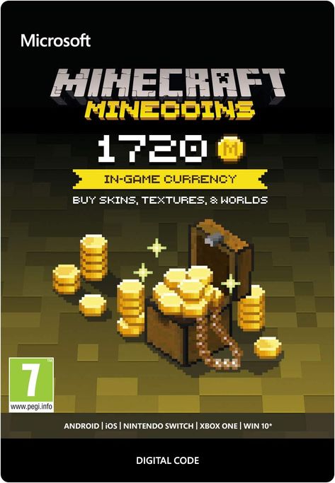 Minecraft: Minecoins Pack: 1720 Coins | Multiplatform : Amazon.co.uk: PC & Video Games Minecraft Gift Code, Minecraft Code, Minecraft App, Minecraft Marketplace, Minecraft Gifts, Minecraft Java, Coin Games, Minecraft Pocket Edition, Xbox 1