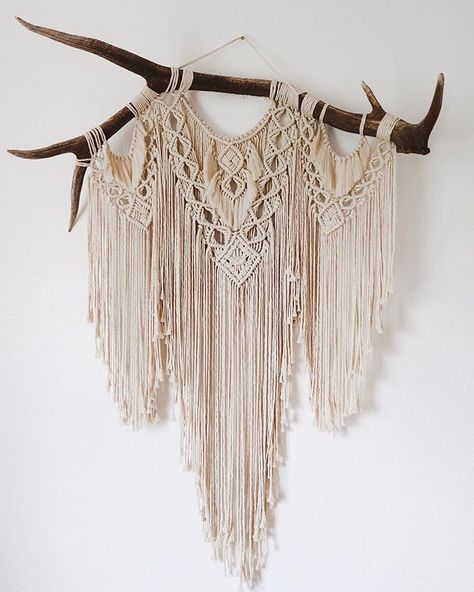 Antler Macrame, Elk Antler, Elk Antlers, Cedar City, Thread Art, Macrame Design, St George, Macrame Patterns, Macrame Wall