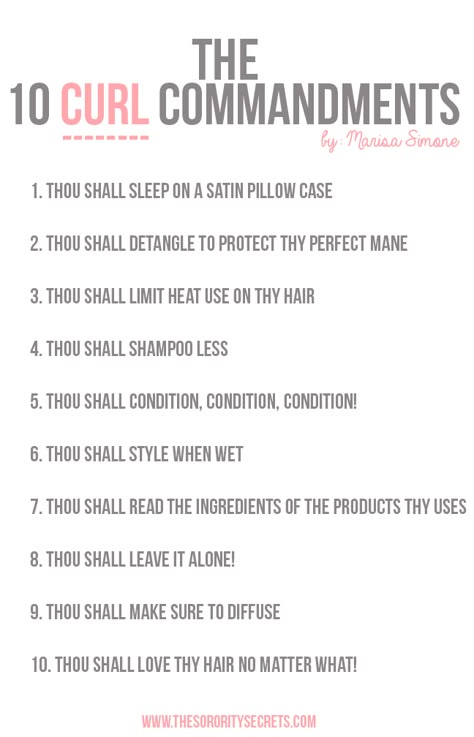 The 10 Curl Commandments for perfect, curly hair! Twisted Hair, Curly Hair Problems, Naturally Curly Hair, Curly Girl Method, Natural Hair Tips, Hair Problems, For Hair Growth, Natural Hair Journey, Curly Hair Care