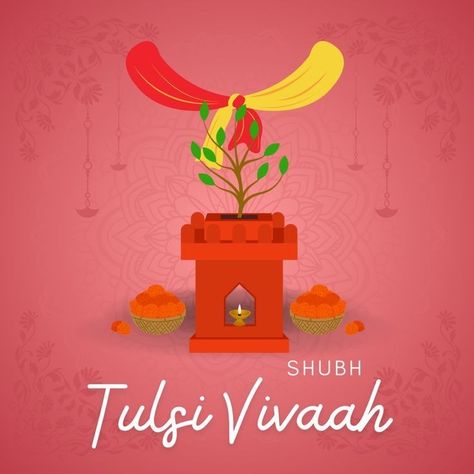 Tulsi Vivah Wishes, Tulsi Vivah, Festival Wishes, Indian Festival, Wishes Messages, Indian Festivals, Family And Friends, The Spirit, Spirituality