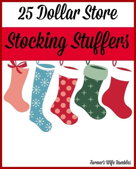 Stocking stuffers don't have to be expensive. Check out this list of 25 Dollar Store Stocking Stuffers and enjoy watching your kids’ faces light up! Dollar Store Stocking Stuffers, Inexpensive Stocking Stuffers, Dear Santa Letter, Stocking Stuffer Ideas, Santa Crafts, Elephant Birthday, Farmer Wife, Christmas On A Budget, Neighbor Gifts