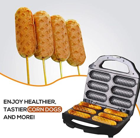 AmazonSmile: J-JATI Waffle Corn Dog Maker Hot Dog Presser Maker Waffle Stick Maker Hot Dog Maker Corn Dog Machine hot Dog and Corn Dog Maker Mix Any Type of Batch SW230B Black: Kitchen & Dining Pizza On A Stick, Cheese On A Stick, Waffle Stick Maker, Corn Dog Maker, Waffle Stick, Waffle Bowl Maker, Waffle Cone Maker, Waffle Sticks, Tortilla Bowls