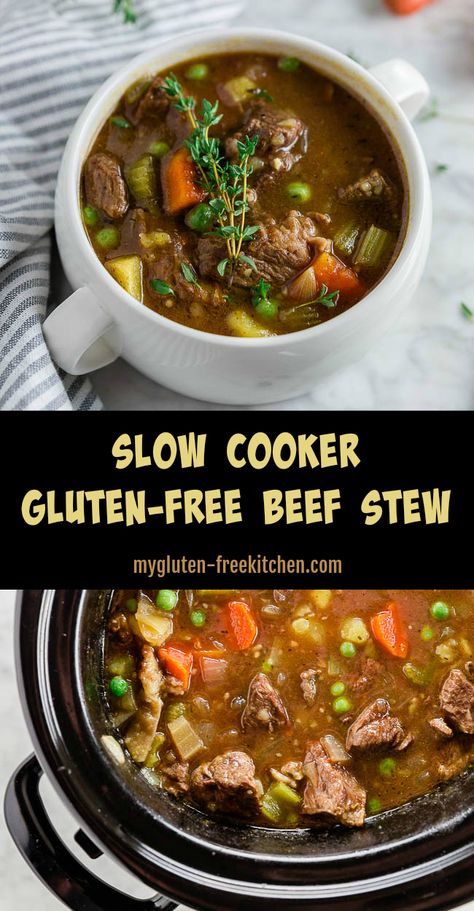 Beef Stew In Slow Cooker, Stew In Slow Cooker, Gluten Free Beef Stew, Gluten Free Slow Cooker Recipes, Gluten Free Crock Pot Recipes, Crockpot Recipes Beef Stew, Gluten Free Dinner Easy, Slow Cooker Beef Stroganoff, Slow Cooker Stew