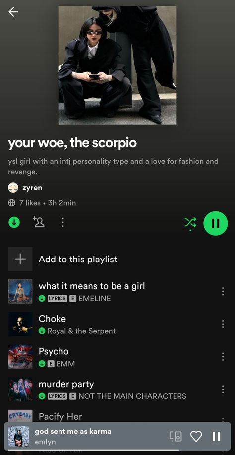 Spotify playlist for the Scorpios ♏ Scorpio Playlist, Scorpio Things, Scorpio Music, Party Lyrics, Intj Personality, Music Mood, Spotify Playlist, Intj, It's Meant To Be