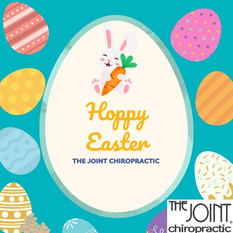 Hoppy Easter 🐰🌈
Hop on in to The Joint Chiropractic (Open Today)!!
Claim your $29 New Patient Special!
- No Appointments Needed so walk in today!!
- No Insurance Necessary 
-Open Weekends and Evenings!!! 

#thejointchiropractic #thejoint #chiropractic #easter #walkinchiropractor #noinsuranceneeded #spinealignment #backpain #happyback Spine Alignment, Referral Cards, Hoppy Easter, Chiropractic, Back Pain, Walk In, Insurance, Easter