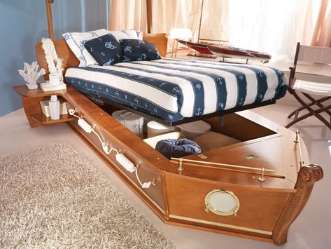 Boat Beds For Kids, Bedrooms For Adults, Boat Bed, Nautical Bedding, Modular Cabinets, Personalized Bedroom, Boys Bedding, Teenage Bedroom, Teds Woodworking