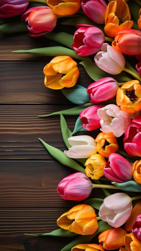 Winter Floral Arrangements, Spring Floral Arrangements, Tulips Art, Beautiful Wallpaper For Phone, Lovely Flowers Wallpaper, Colourful Flowers, Pretty Backgrounds, Flowers Wallpapers, Phone Wallpaper Patterns