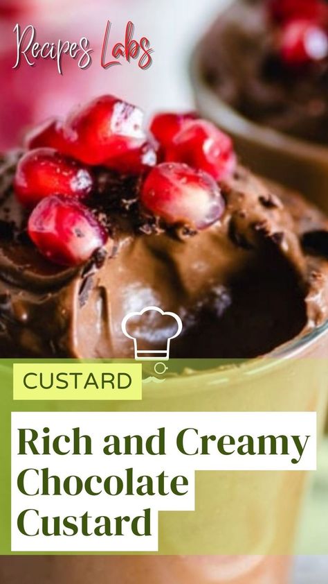 Rich and Creamy Chocolate Custard Chocolate Egg Custard, Cooked Custard Recipe, Custard Cake Filling Recipe, Custard Cake Filling, Chocolate Custard Recipe, Filling For Cakes, Pancakes Chocolate, Fish Diet, Fish Oil Benefits